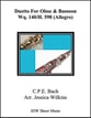 ***ORDER DIRECT FROM PUB***Duetto Wq. 140, Allegro Oboe and Bassoon Duet cover